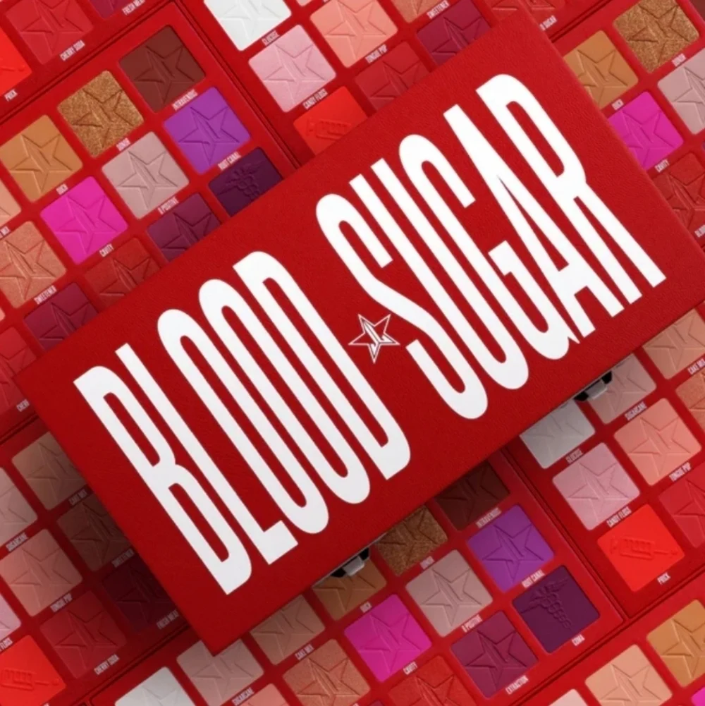 NEW Jeffree Star Blood Sugar Eyeshadow Palette + Lipstick Makeup Bundle